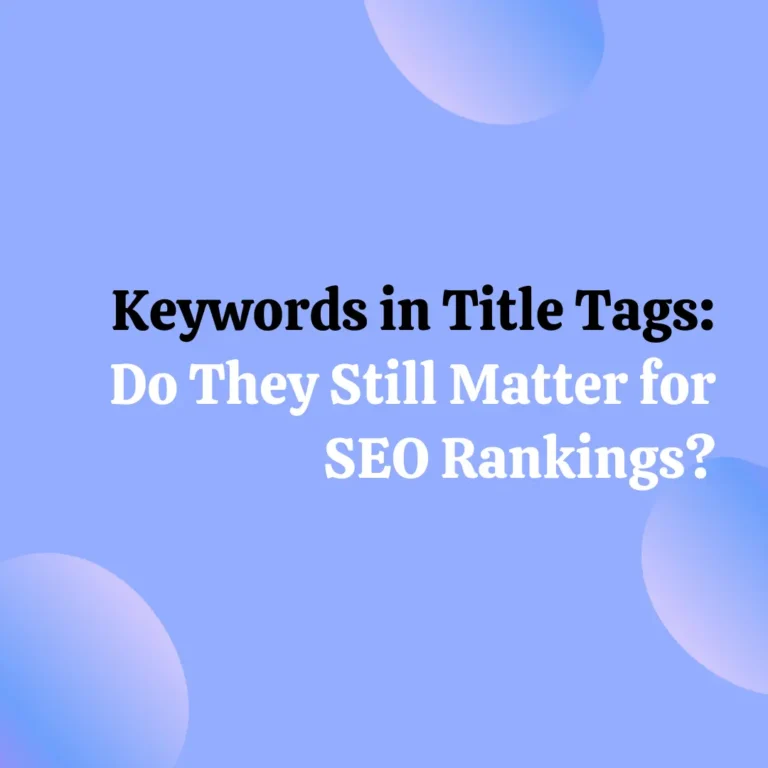 KEYWORDS IN TITLE TAGS